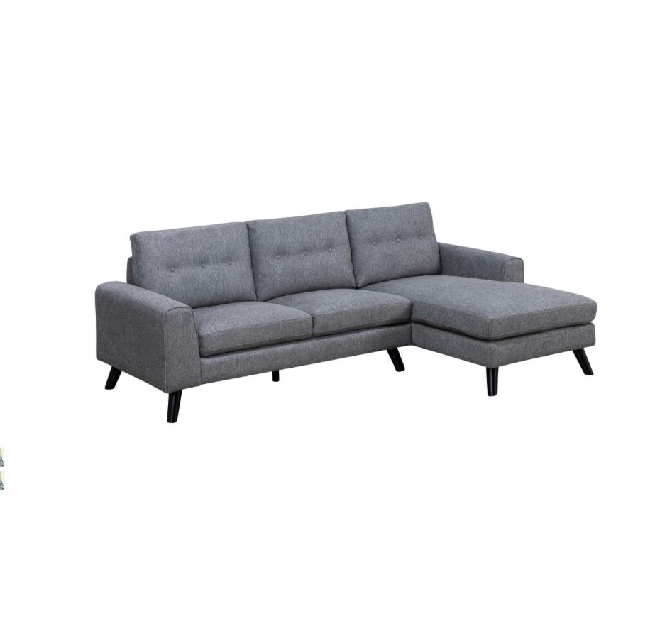 NKS99947GRYSSR  Fabric Sectional with Right Side Chaise