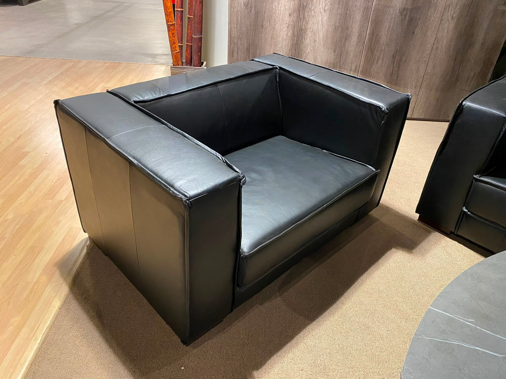 NKS99955BLK Full Cowhide Leather All over  Sofa and Chair