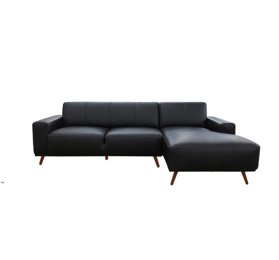 NKS99956BLKSS Full Cowhide Leather All over  Sectional Sofa