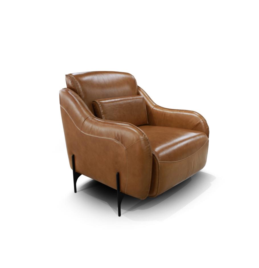 NKS99959BRW Full Cowhide Leather All over  Accent Chair