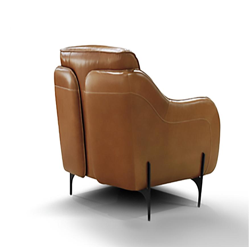 NKS99959BRW Full Cowhide Leather All over  Accent Chair