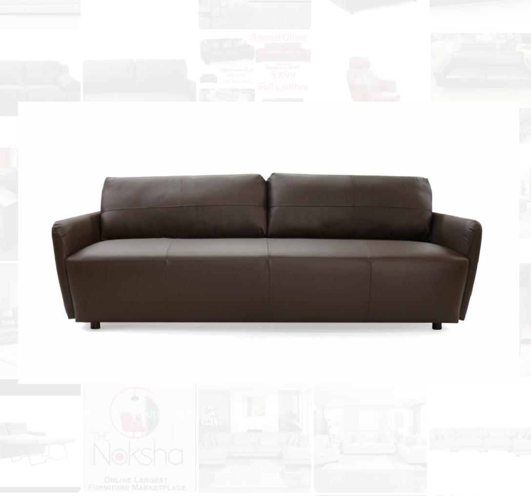 NKS99984DBR Full Cowhide Leather All over  Sofa, Love Seat