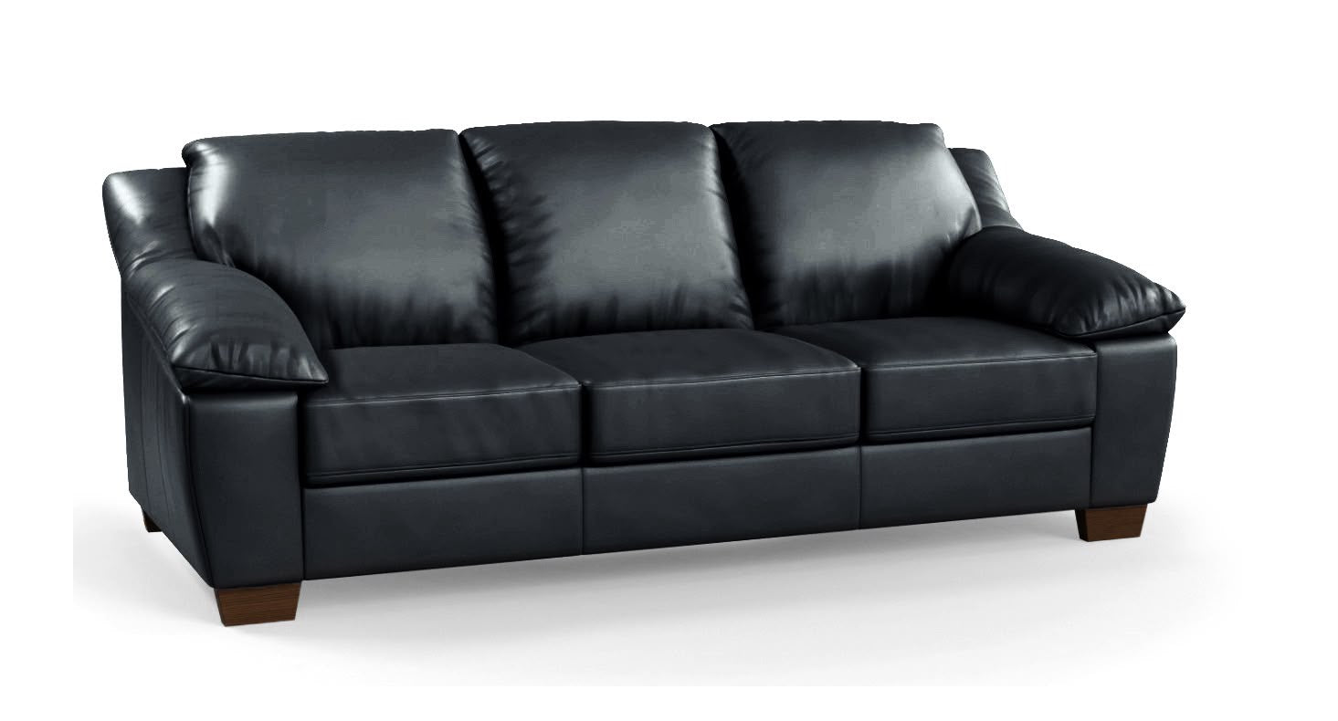 NKS99986BLK Full Cowhide Leather All over  Sofa, Love Seat