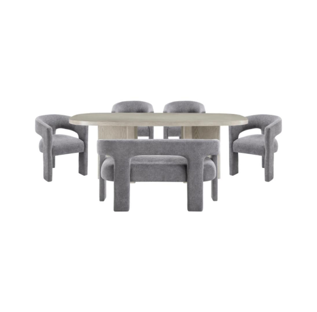 NKS6048NG/6054DGMZ Large Contemporary Wooden Dining set