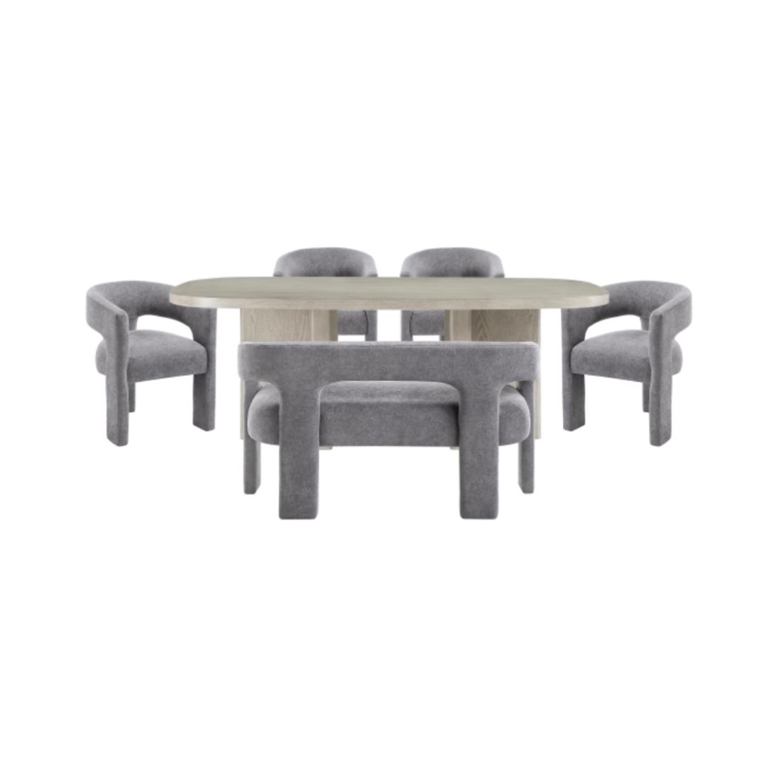 NKS6048NG/6054DGMZ Large Contemporary Wooden Dining set