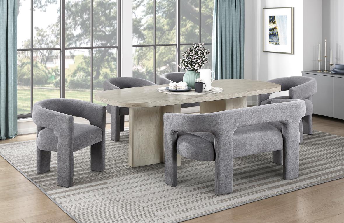 NKS6048NG/6054DGMZ Large Contemporary Wooden Dining set