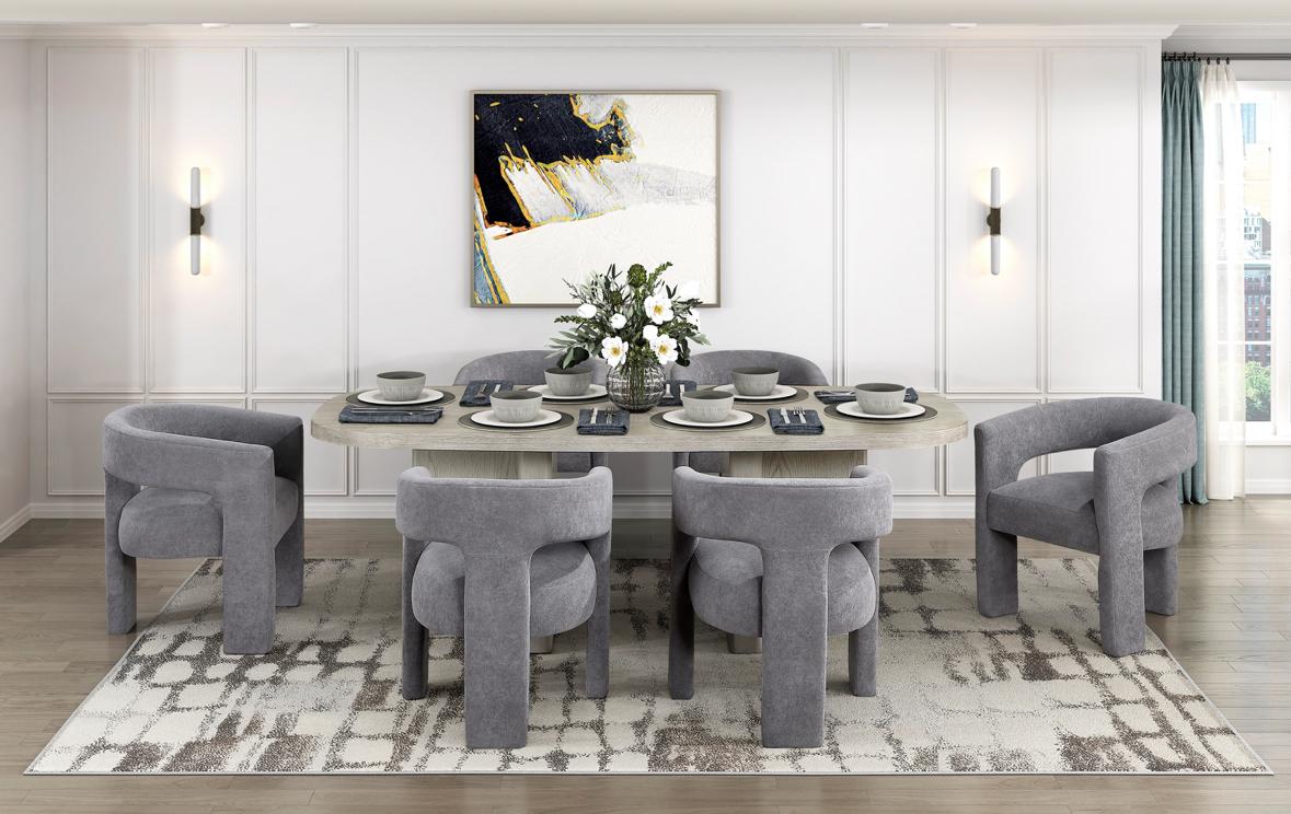 NKS6048NG/6054DGMZ Large Contemporary Wooden Dining set