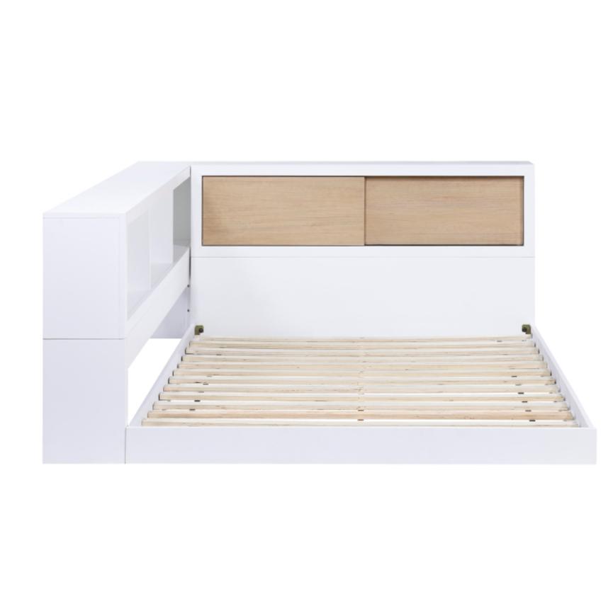NKSB2012BCTFMZ Twin/Full Bookcase Corner Children Platform Bed