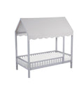 NKSB2024GYCPMZ Twin Canopy Platform Bed with Trundle or Drawers Option