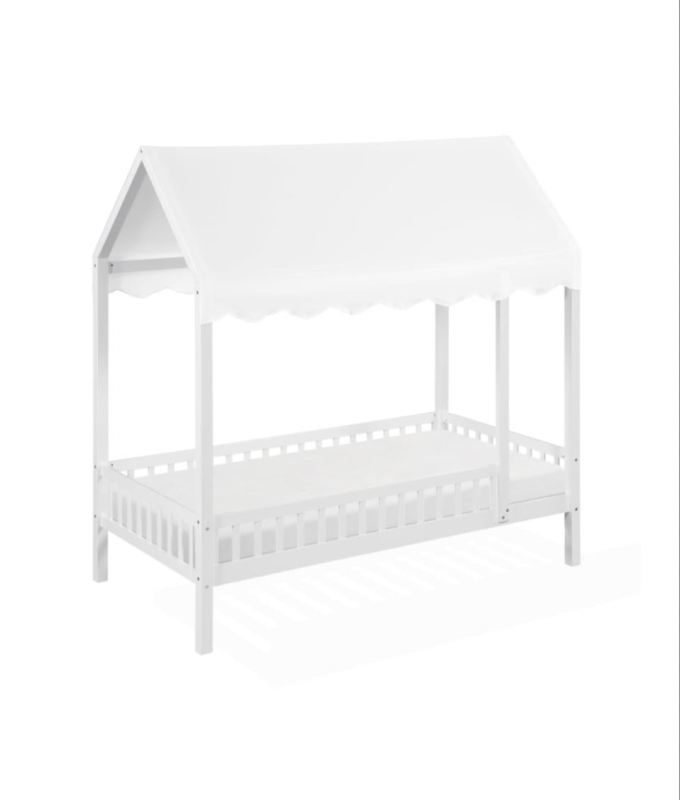 NKSB2024WHCPMZ Twin Canopy Platform Bed with Trundle or Drawers Option
