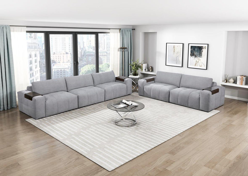 NKS9155GYMZ Fabric Modular Sofa, Love Seat