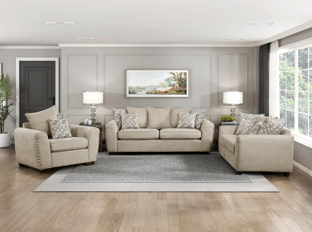NKS8579SSMZ Fabric Sofa,Love Seat and Chair
