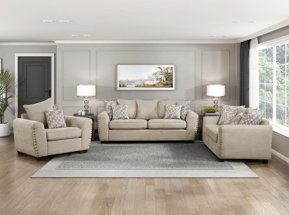 NKS8579SSMZ Fabric Sofa,Love Seat and Chair