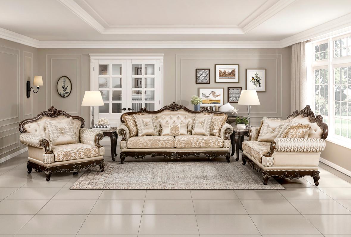 NKS8570MZ Classic Tradition Fabric Sofa,Love Seat and Chair