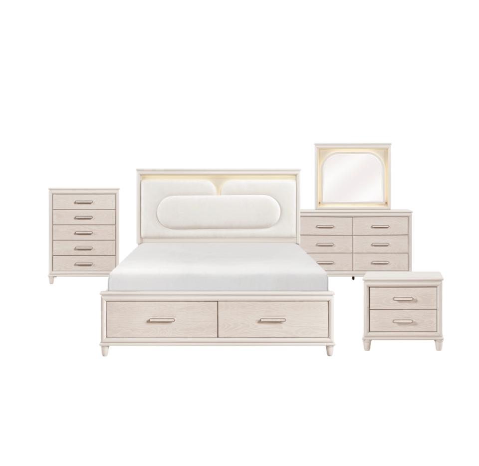 NKS2451MZ Contemporary Luxury Bedroom set with LED lights