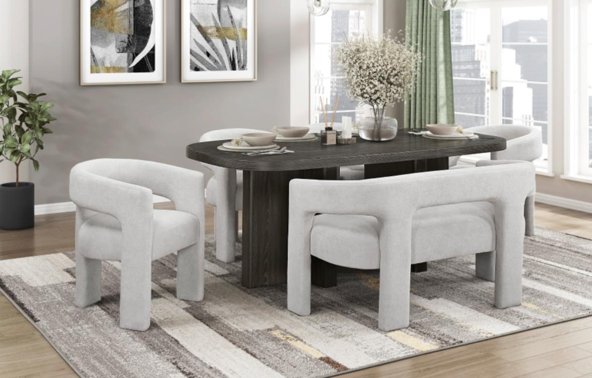 NKS6048-82/6054LGMZ Modern Dining Set