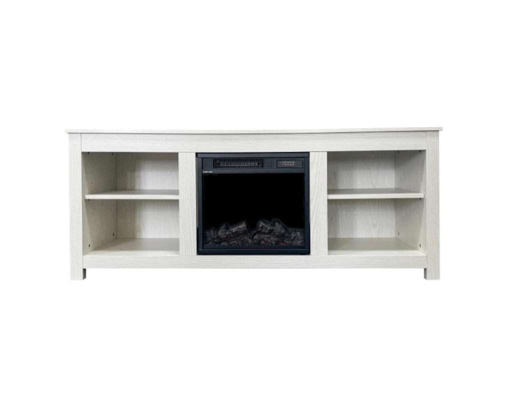 NKS45601WTMZ 58-inch TV Stand with Fireplace