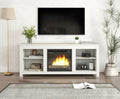 NKS45601WTMZ 58-inch TV Stand with Fireplace