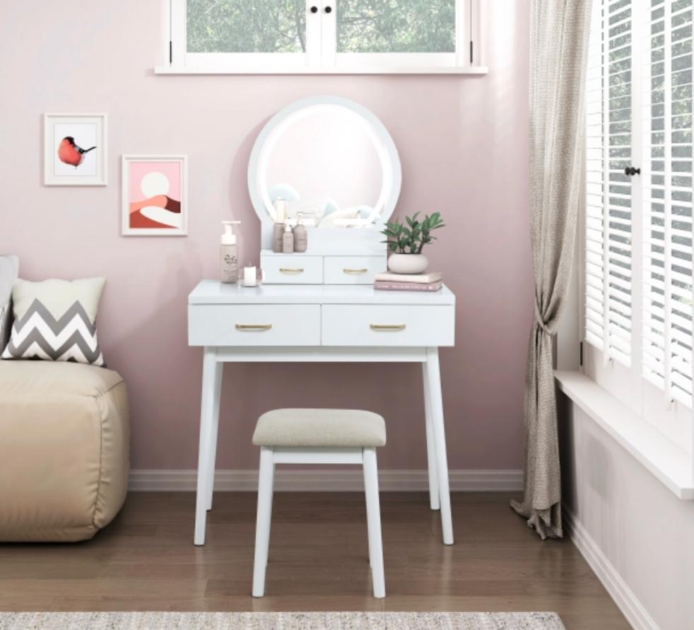 NKS4565WHMZ Kids Vanity Set
