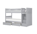 NKSB2063SBMZ Stairs Bunk Bed with Drawers or Trundle
