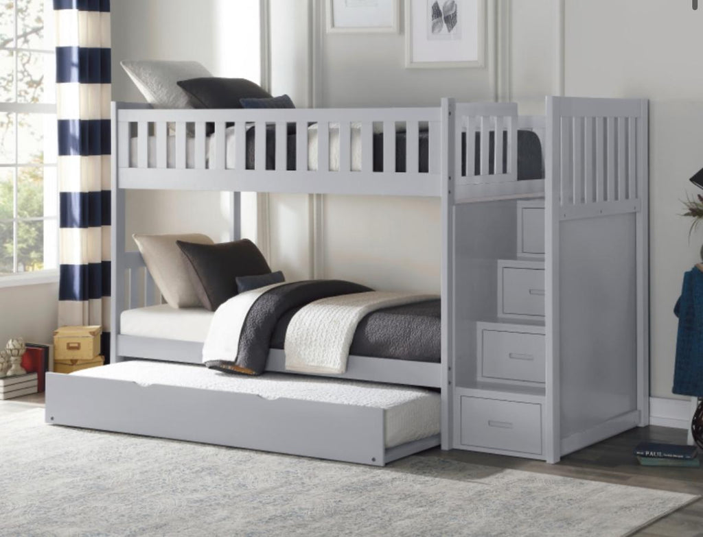 NKSB2063SBMZ Stairs Bunk Bed with Drawers or Trundle