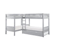 NKSB2063CNMZ Corner Bunk Bed with Drawers or Trundle