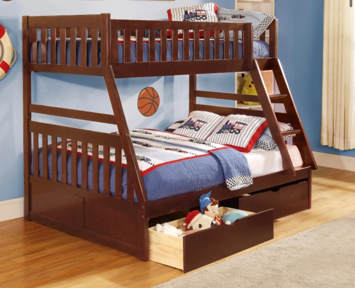 NKSB2013TFMZ Twin/Full Bunk Bed with Drawers or Trundle