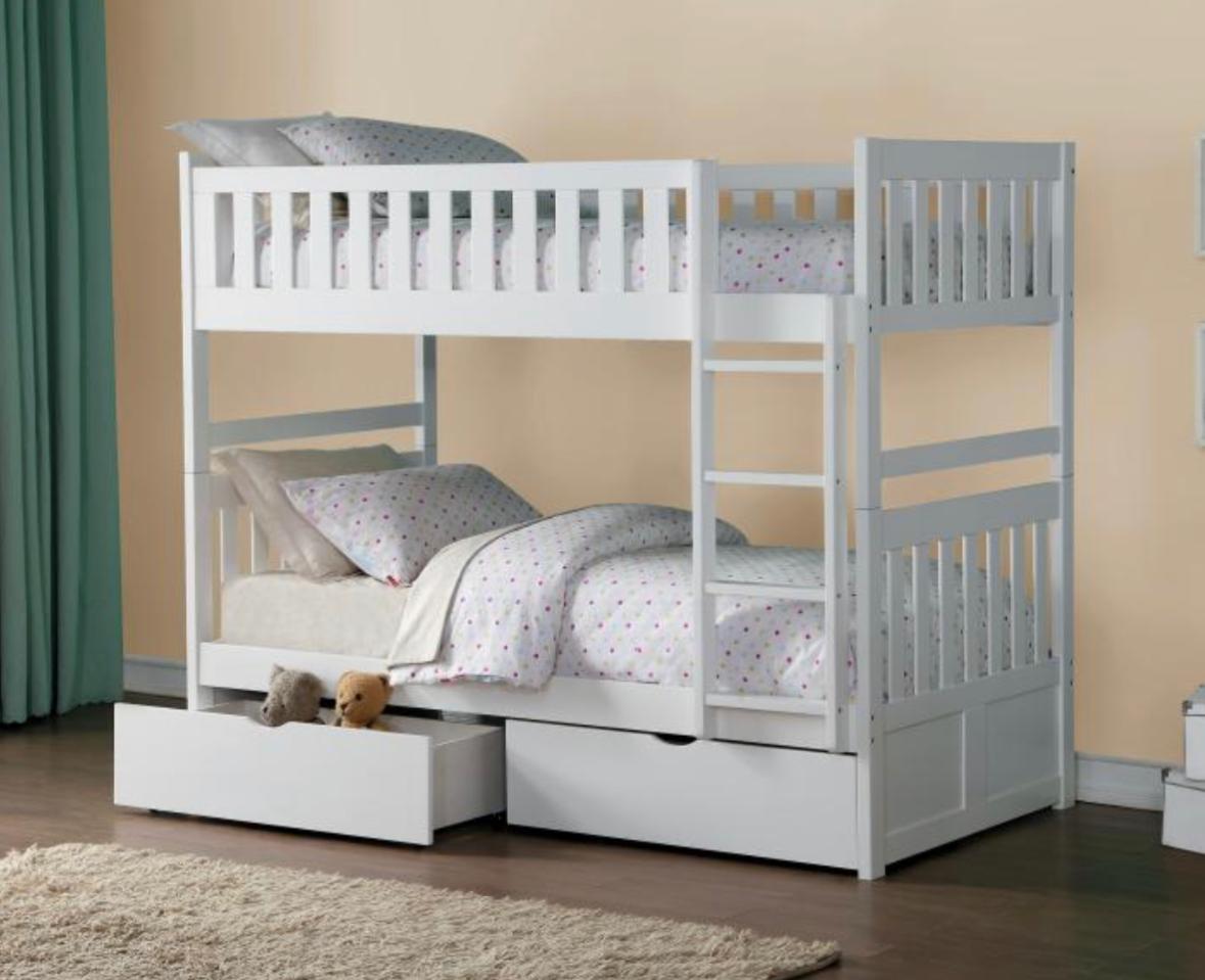 NKSB2053TWMZ Twin/Twin Bunk Bed with Drawers or Trundle