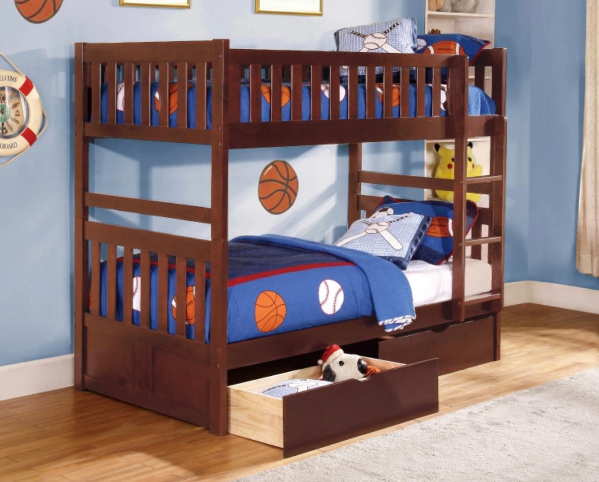 NKSB2013DCTMZ Twin/Twin Bunk Bed with Drawers or Trundle