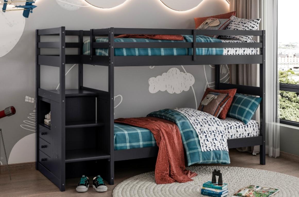 NKSB2005TTDGYMZ Stairs Bunk Bed