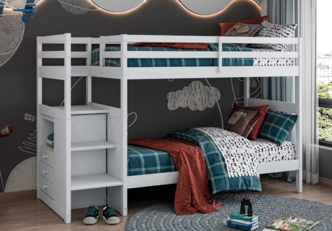 NKSB2005TTWHMZ Stairs Bunk Bed