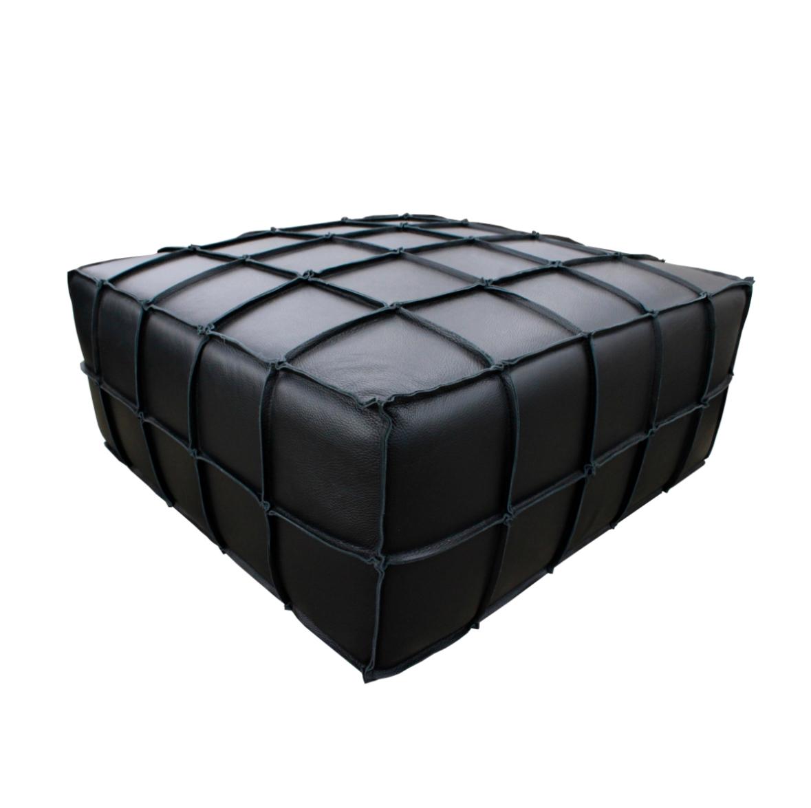 NKS99963BLKMZ Full Cowhide Leather  Ottoman