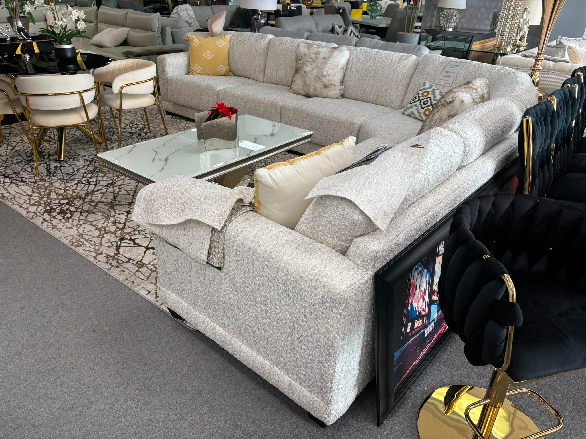 NKSPARAFKN2 Canadian Made Large Sectional, Fabric options