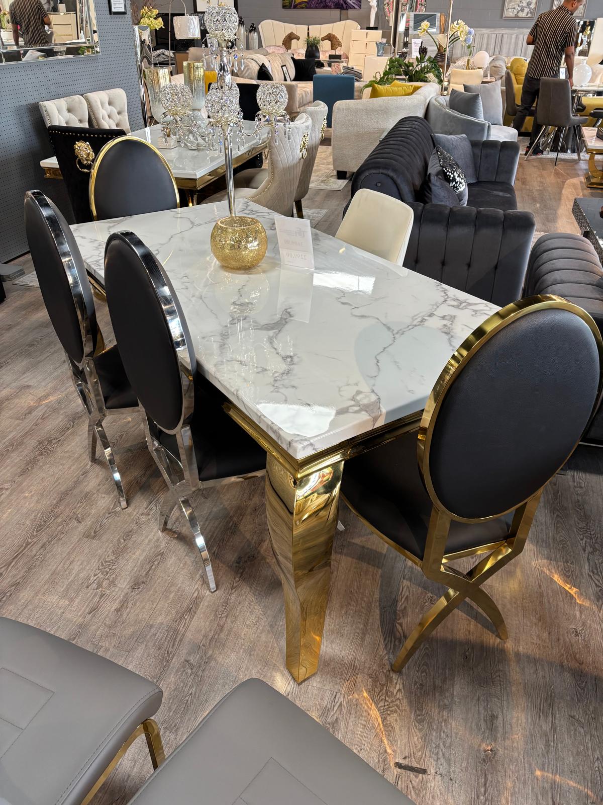 NKSTMART2 Real Marble Dining set
