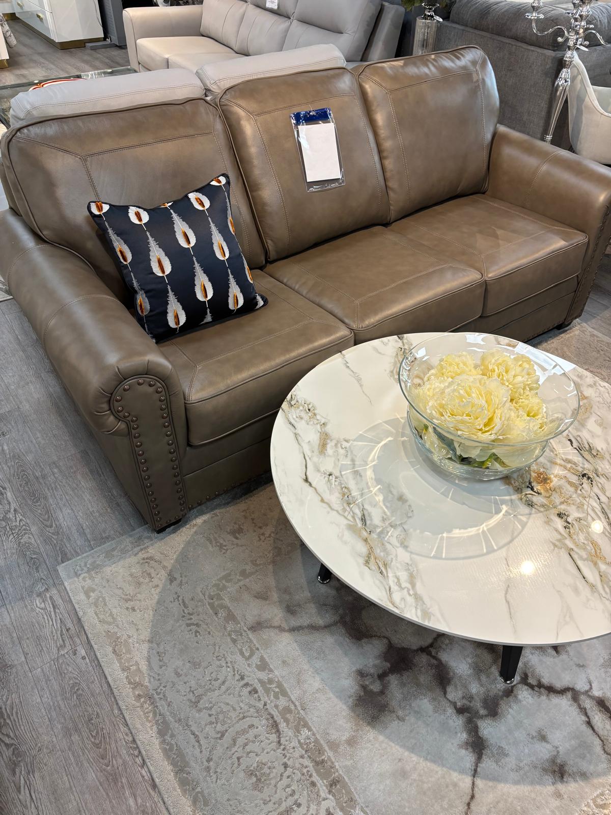 NKSTMART7 Canadian made Real Leather Sofa And love sets ( Color options )