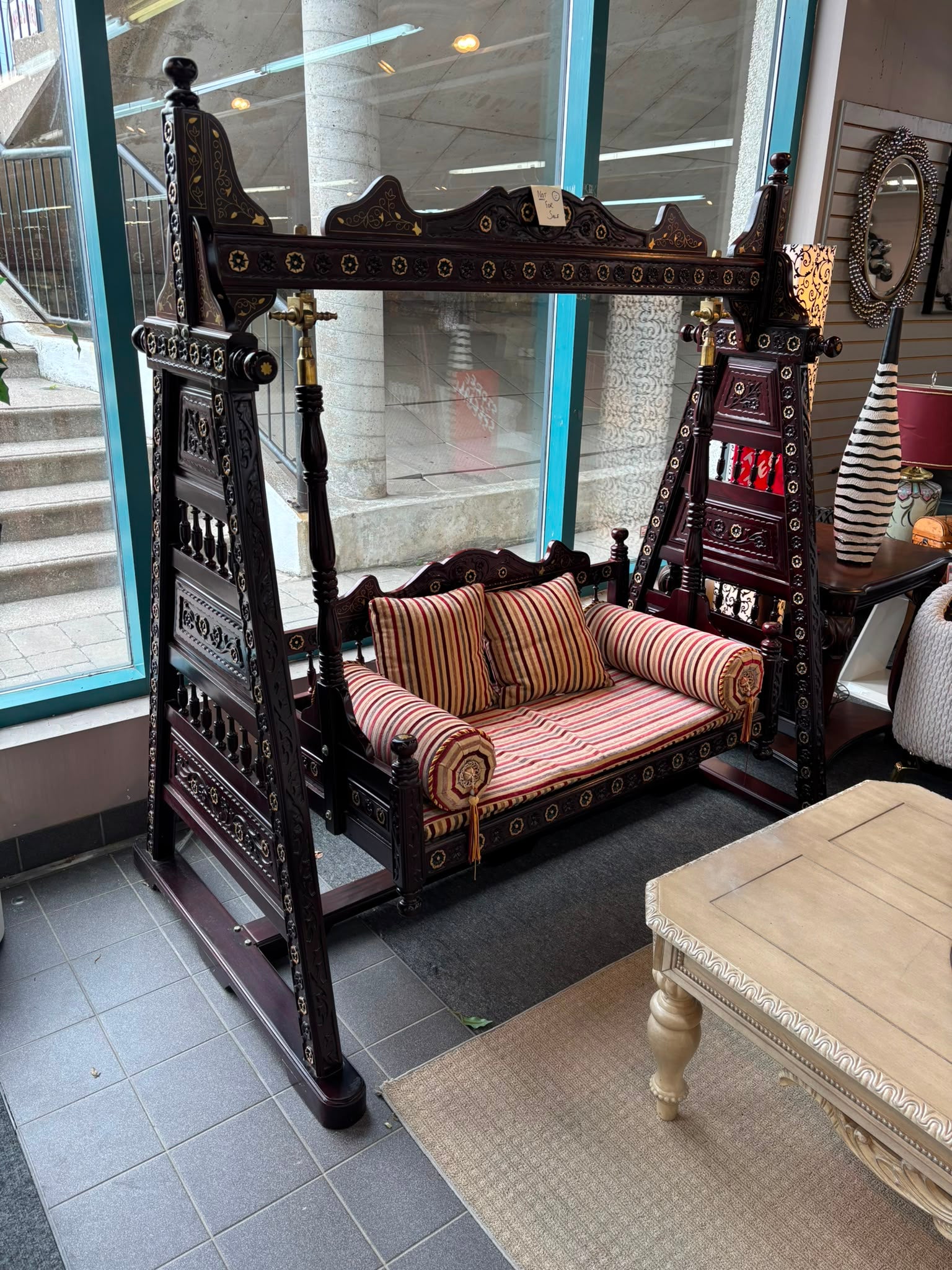 NKSDNS1 Floor model Swing Chair  (Solid wood)