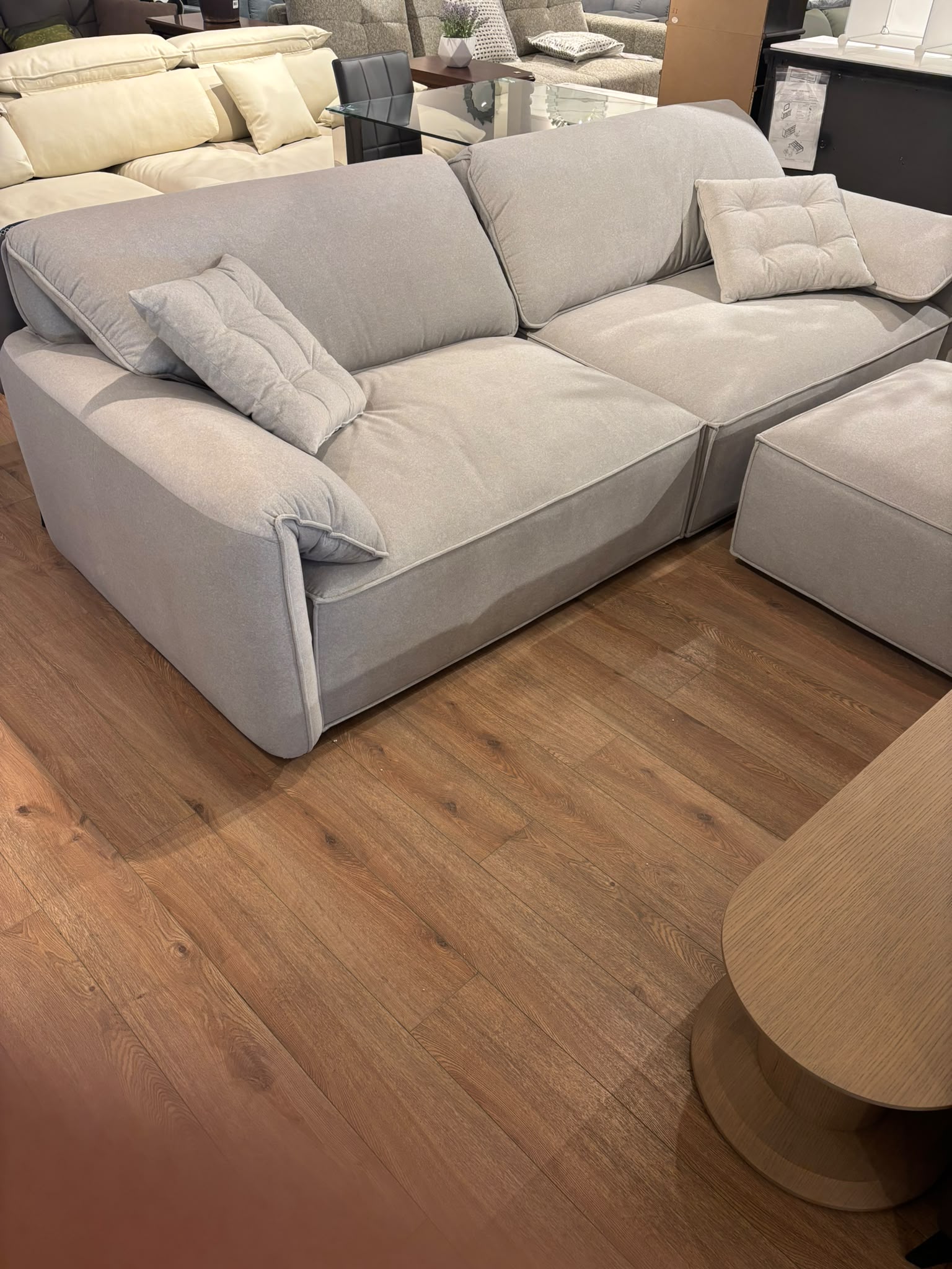 NKSHAP3 Modern Fabric Large Sofa