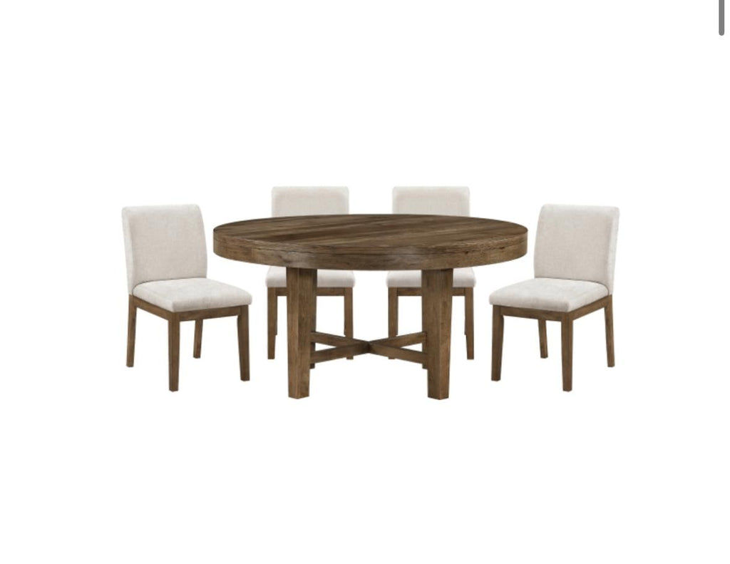 NKS2447-60MZ Large Round Wooden Dining set