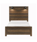 NKS1497MZ  Contemporary Wooden King/Queen Size Bed only and Mattress