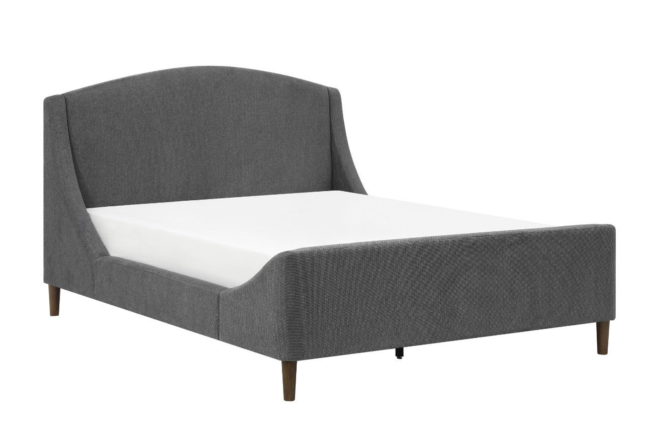 NKS5835DGMZ Fabric Platform Bed in Queen/ King Sizes