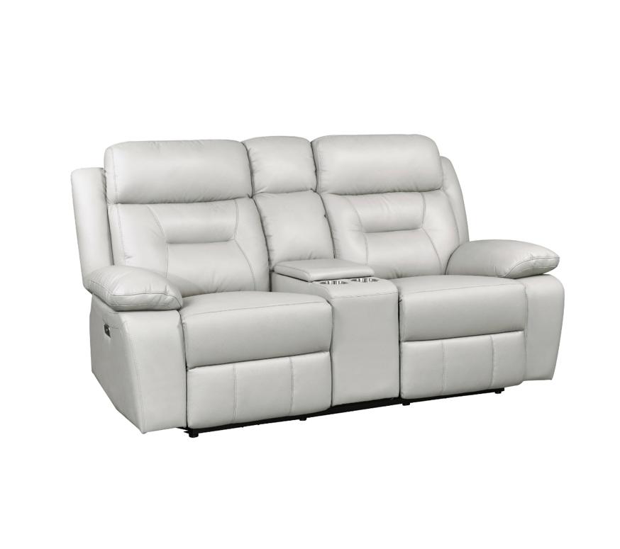 NKS9629SVEMZ Leather Electric Power Recliner Sofa Set
