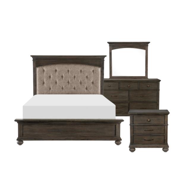 NKS1400MZ Contemporary Country Style Queen Size bedroom set and Mattress