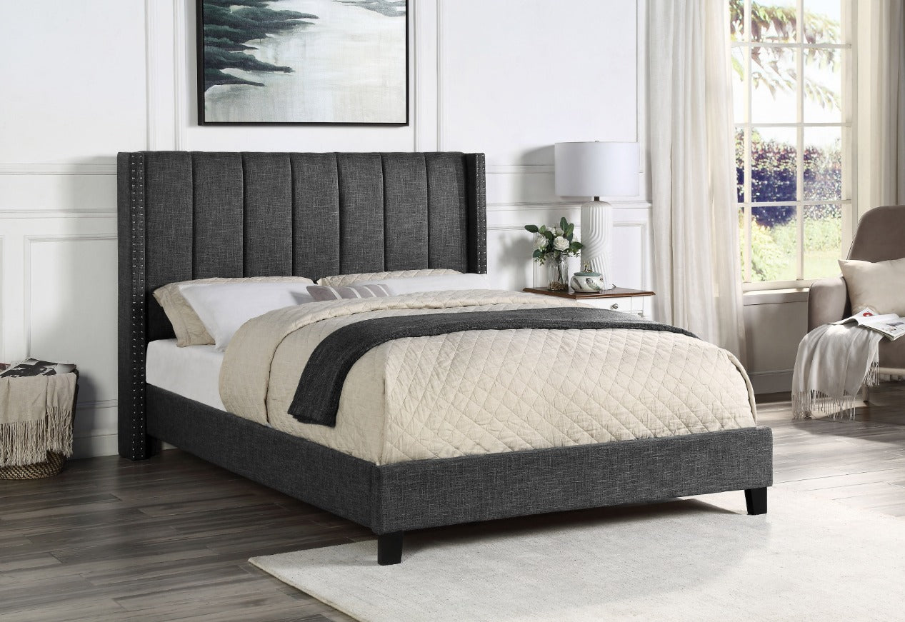 NKS5831DGMZ Fabric Platform Bed in Queen/Full/ King Sizes