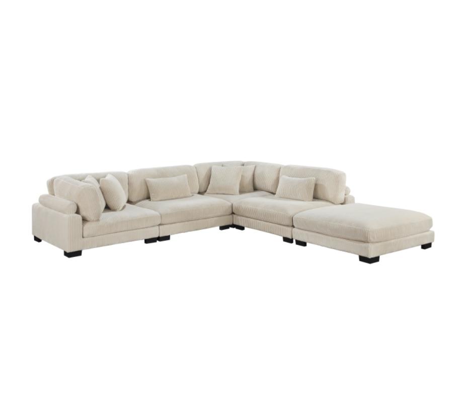 NKS8555BE*5OTMZ 5-Piece Modular Sectional with Ottoman