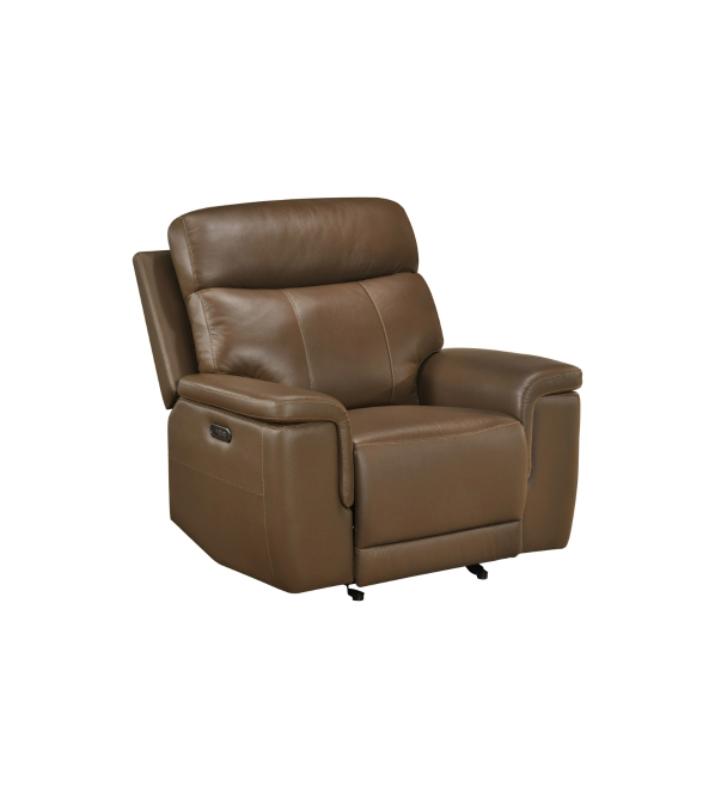 NKS9199BRWMZ Leather Electric Power Recliner Sofa Set