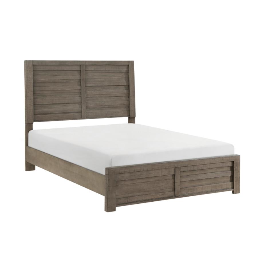 NKS1498GYMZ  Contemporary Wooden Queen Size Bed only and Mattress with Box Springs