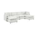 NKS8338BE*62CR2AC2OM 6-Piece Modular Sectional with Two Ottomans