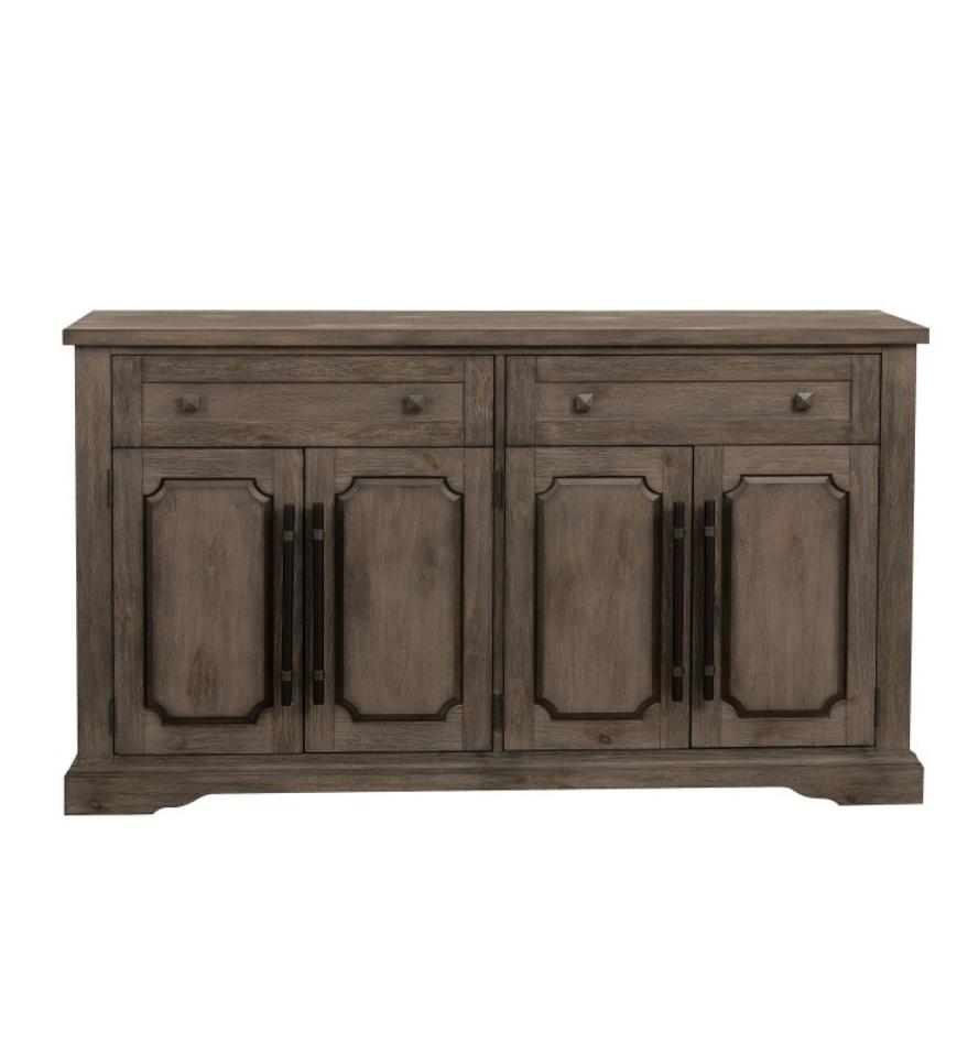NKS5438MZ Large Extendable Wooden Dining Set with Server/Buffet