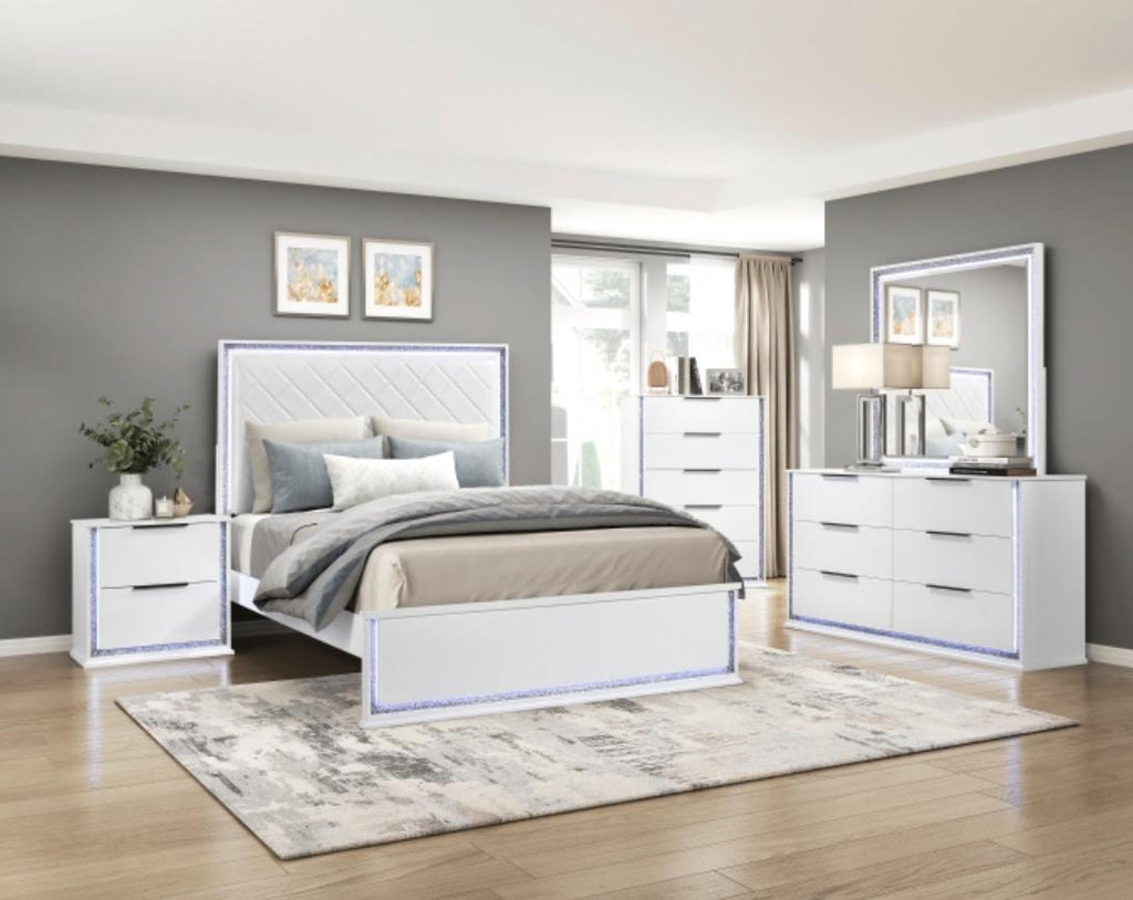 NKS2390MZ  Modern Bedroom Set with LED lights