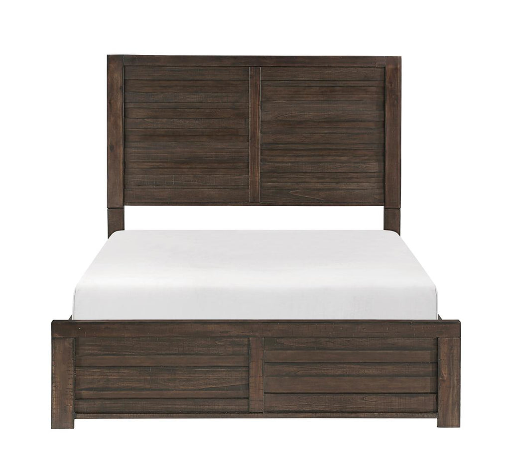 NKS1498DBKMZ Contemporary Wooden King Size Bed only and Mattress